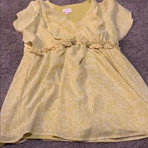 Yellow maternity blouse